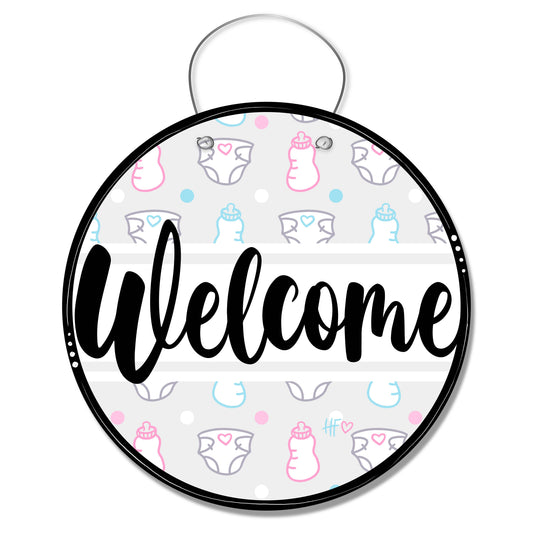 Baby Shower Welcome Board Door Hanger