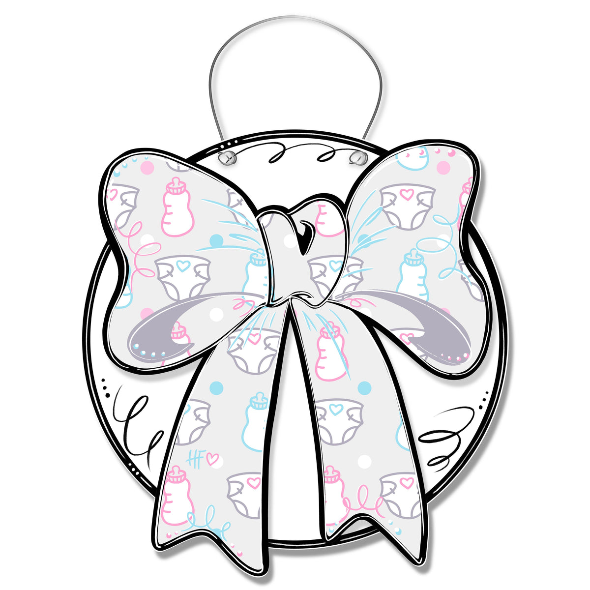 Baby Shower Bow Door Hanger
