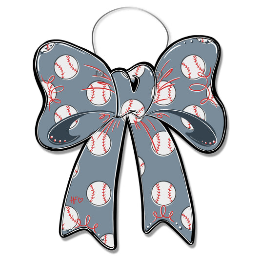 Baseball Bow Door Hanger