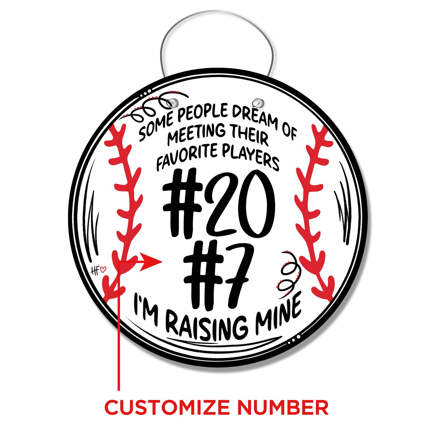 Baseball Favorite Player (CUSTOM) Door Hanger