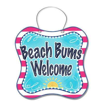 Beach Bums Welcome Door Hanger