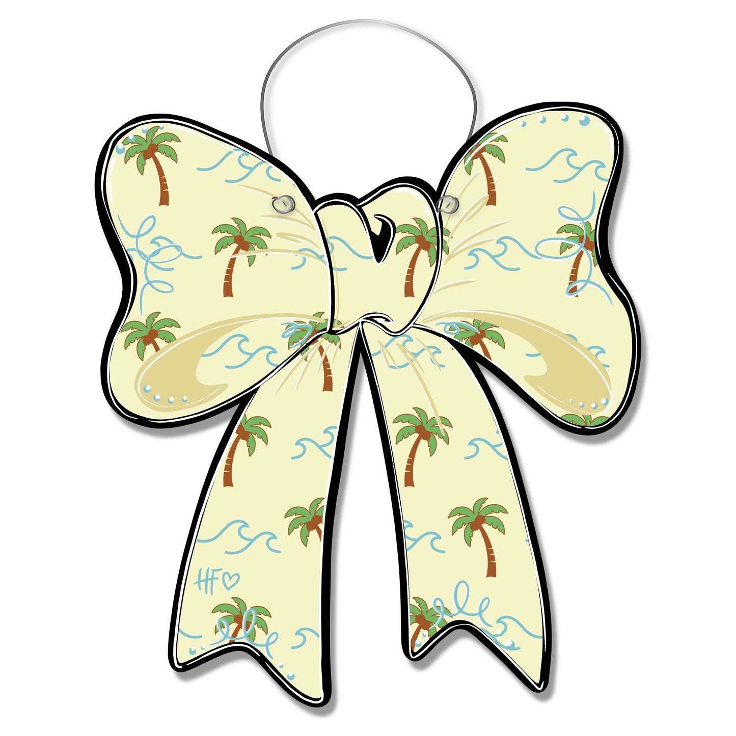 Beach Pattern Bow Door Hanger