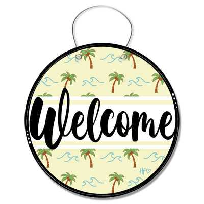 Beach Pattern Welcome Board Door Hanger