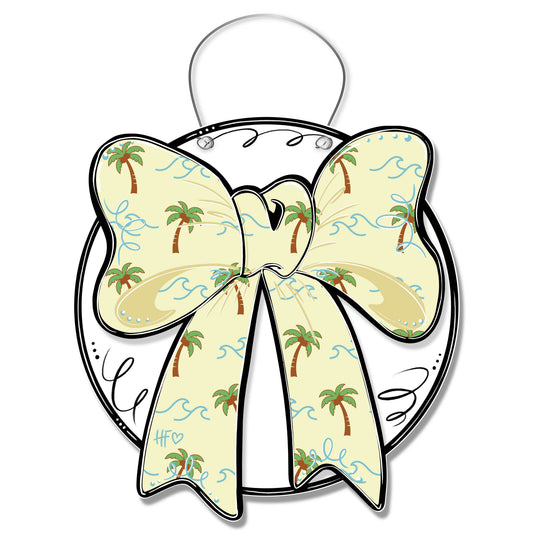Beach Pattern Bow Door Hanger