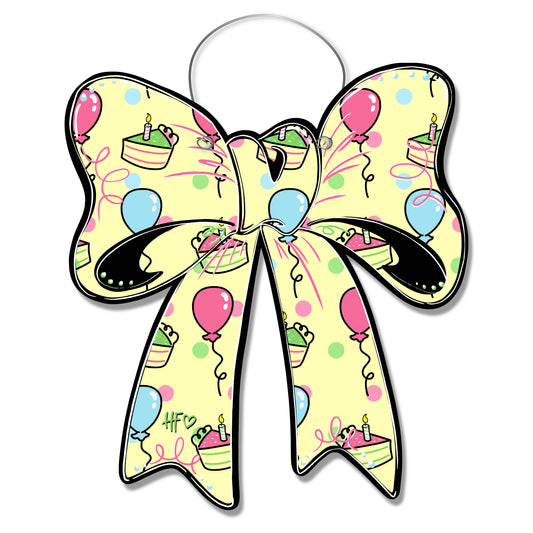 Happy Birthday Bow Door Hanger