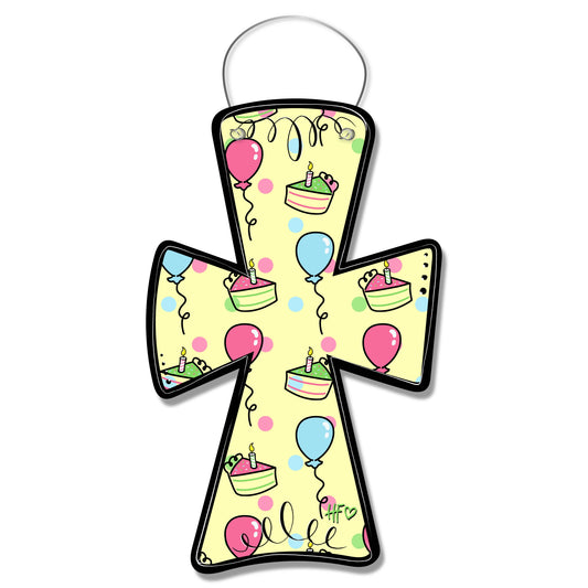 Happy Birthday Cross Door Hanger