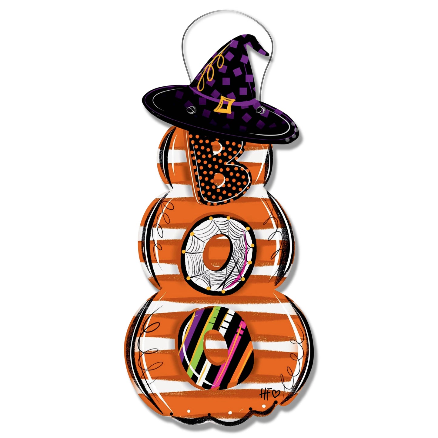 BOO Pumpkin Stack Door Hanger