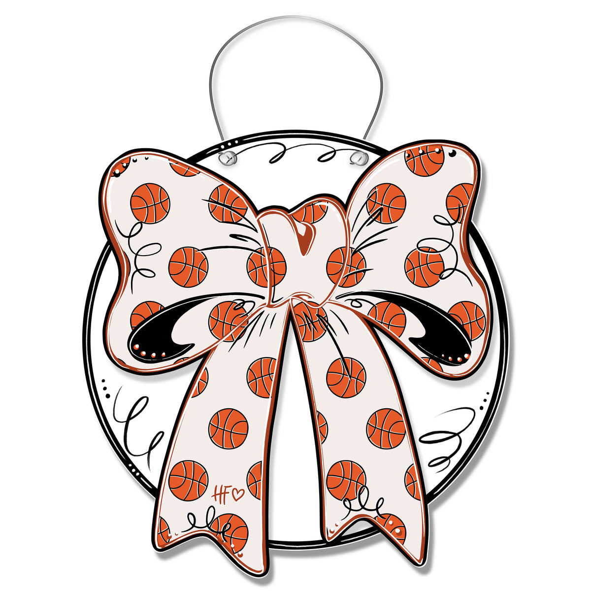 Basketball Bow Door Hanger