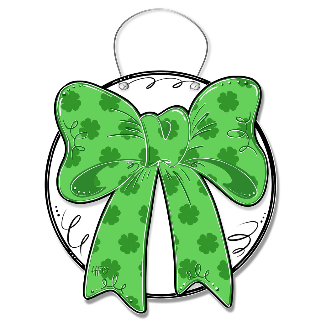St. Patrick's Day Bow Door Hanger