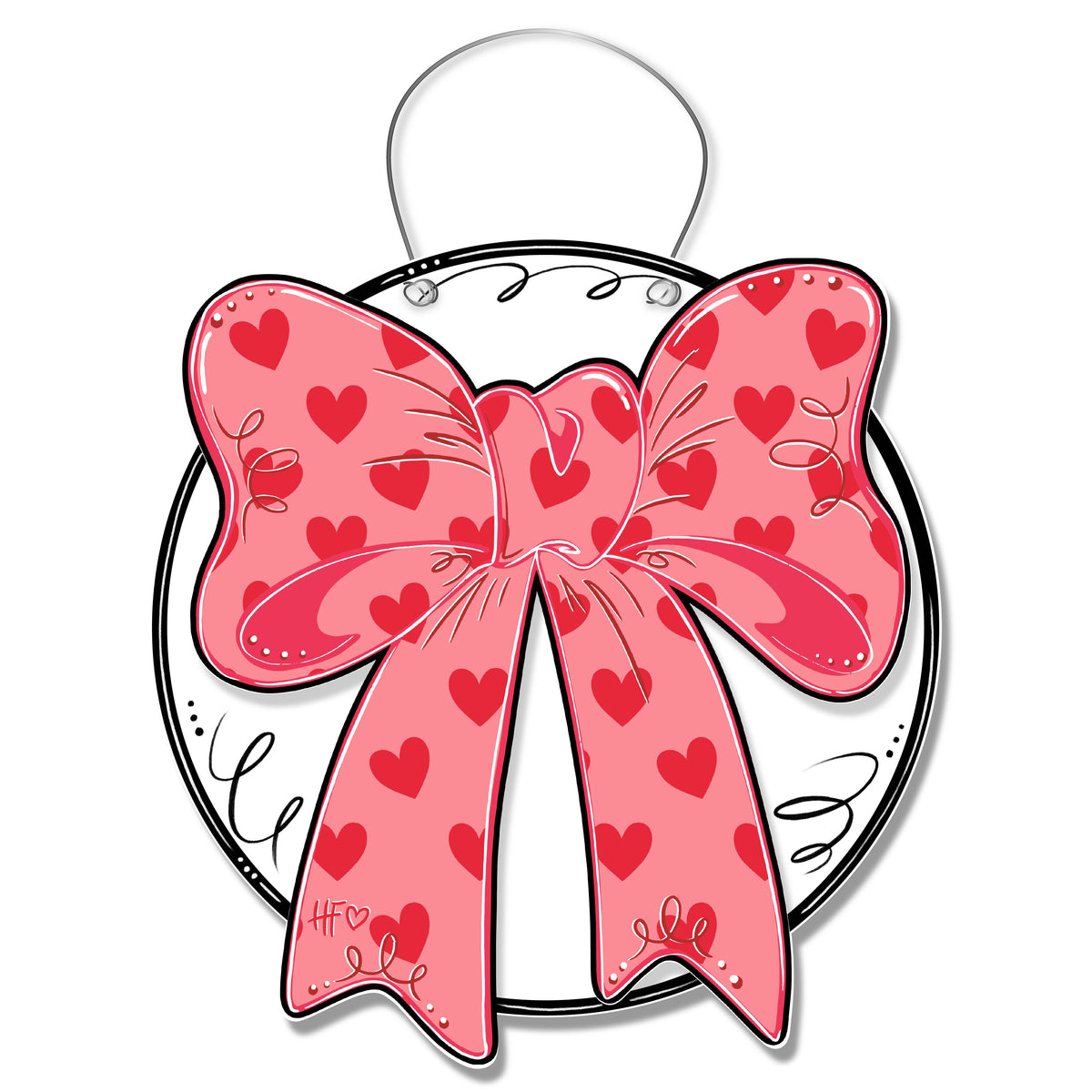 Valentine's Day Bow Door Hanger