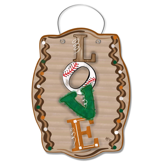 Baseball LOVE Board (Vertical) Door Hanger