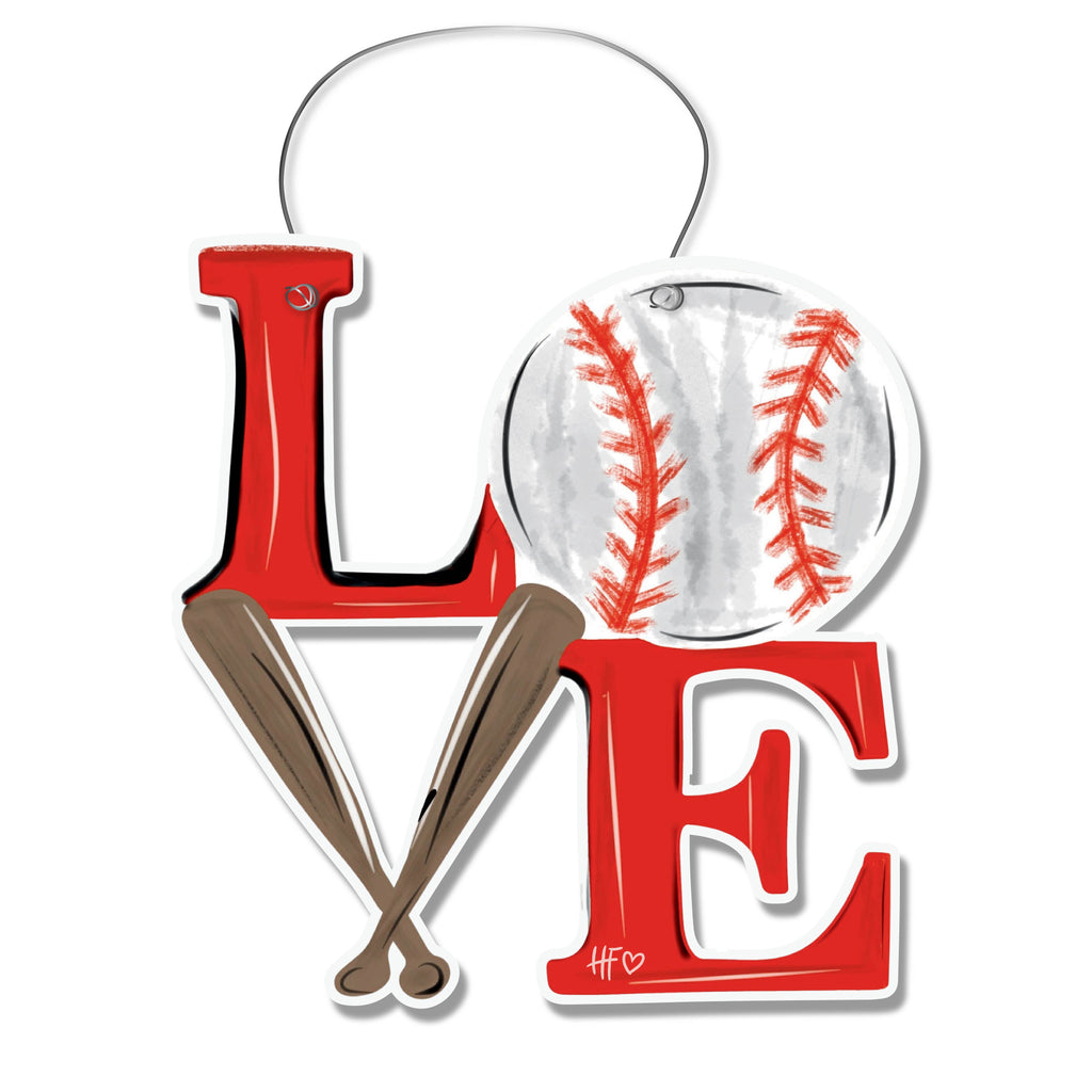 Baseball LOVE Door Hanger