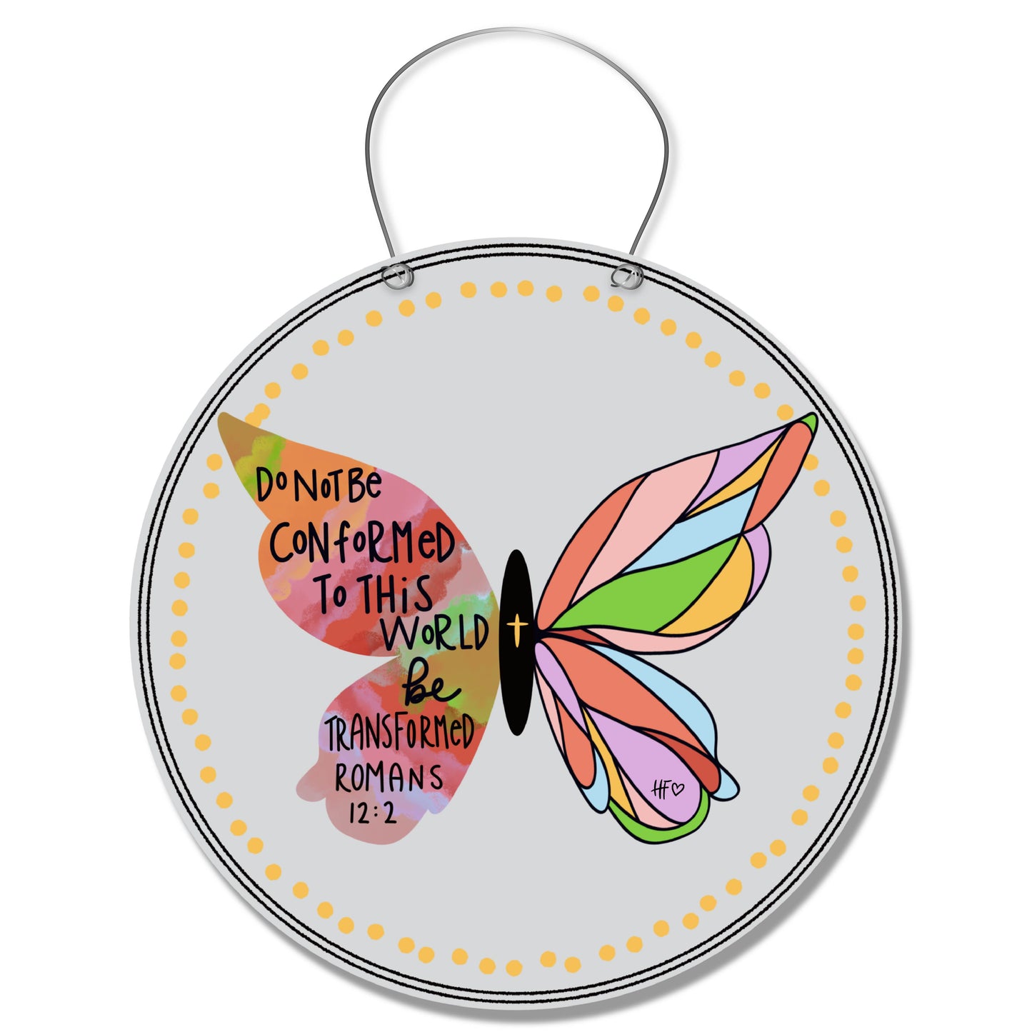 Be Transformed Butterfly Door Hanger