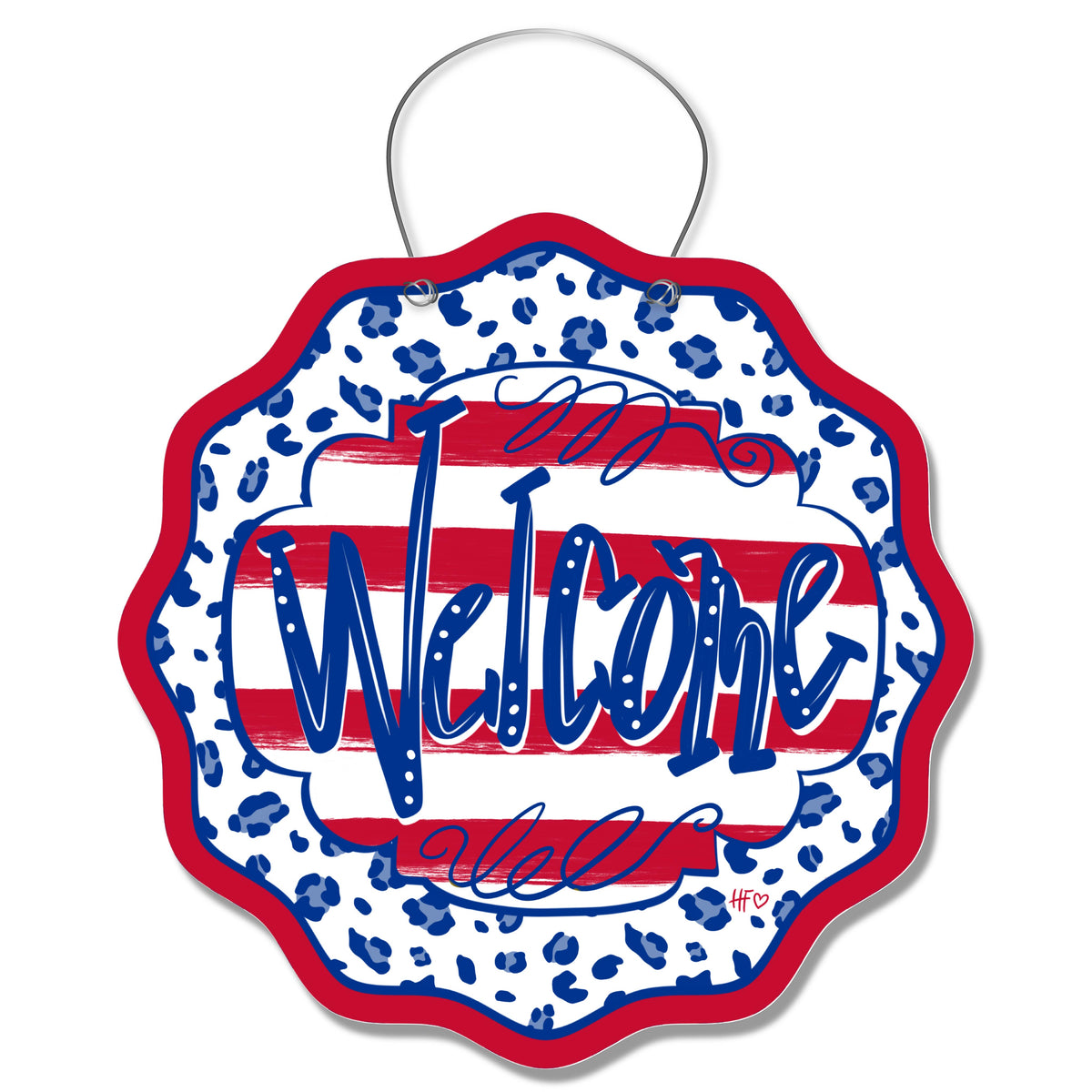 Bills Leopard Welcome Door Hanger