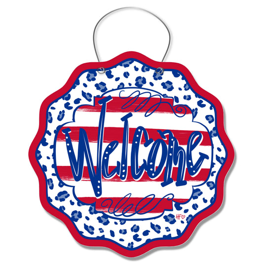 Bills Leopard Welcome Door Hanger