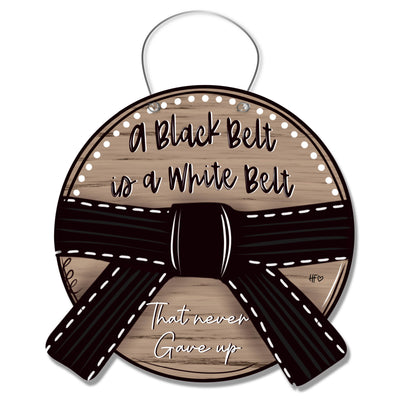 Black Belt Door Hanger