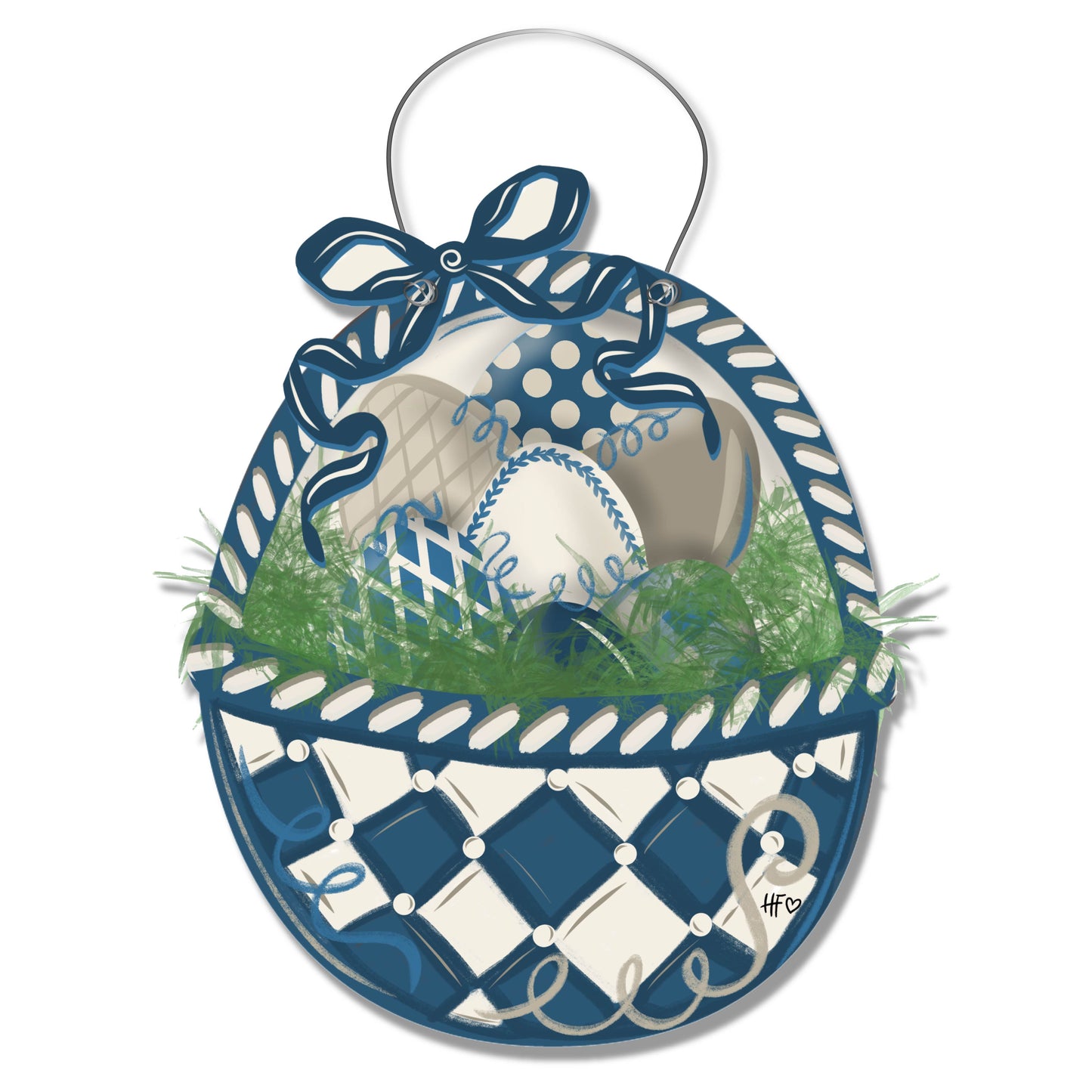Bluebell Easter Basket Door Hanger