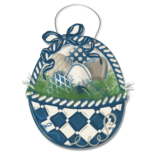 Bluebell Easter Basket Door Hanger