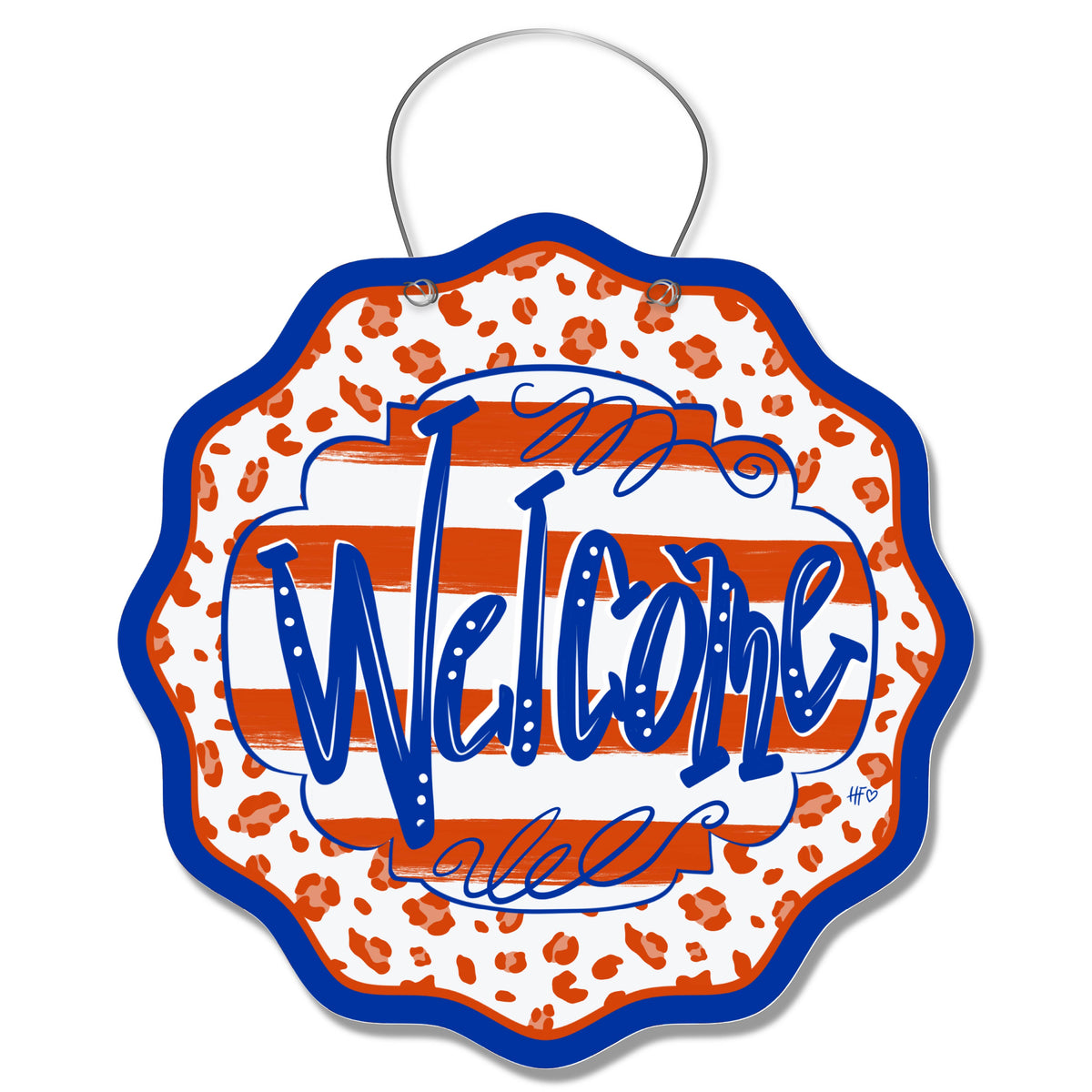 Boise Leopard Welcome Door Hanger