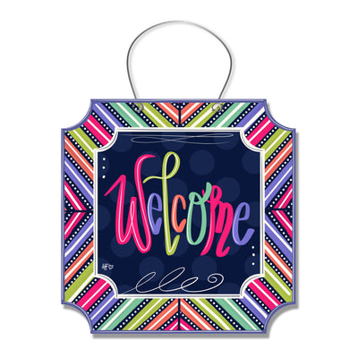 Bold & Beautiful Welcome Door Hanger.