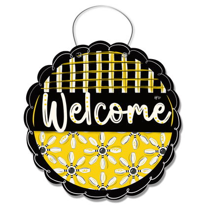 Bowling Welcome (Yellow/Black/White) Welcome Door Hanger