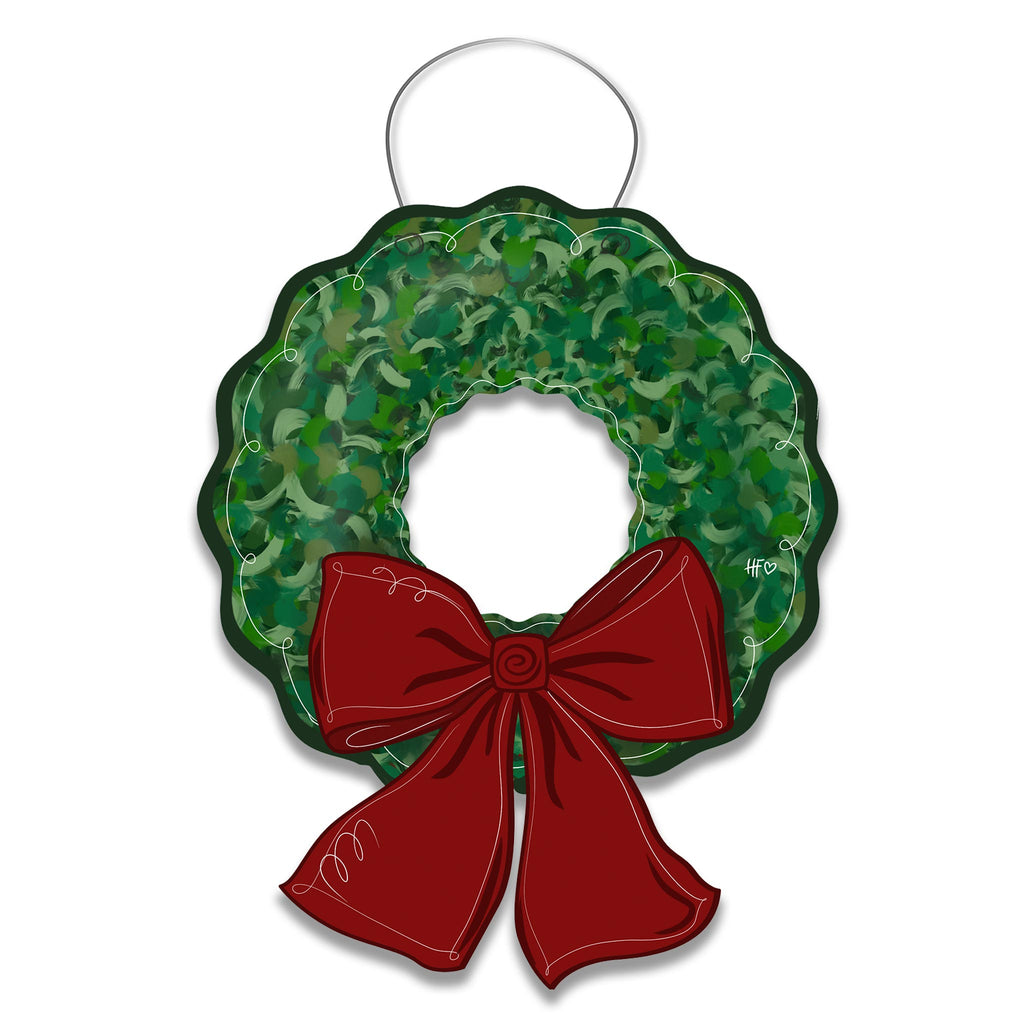 Boxwood Wreath Christmas Door Hanger