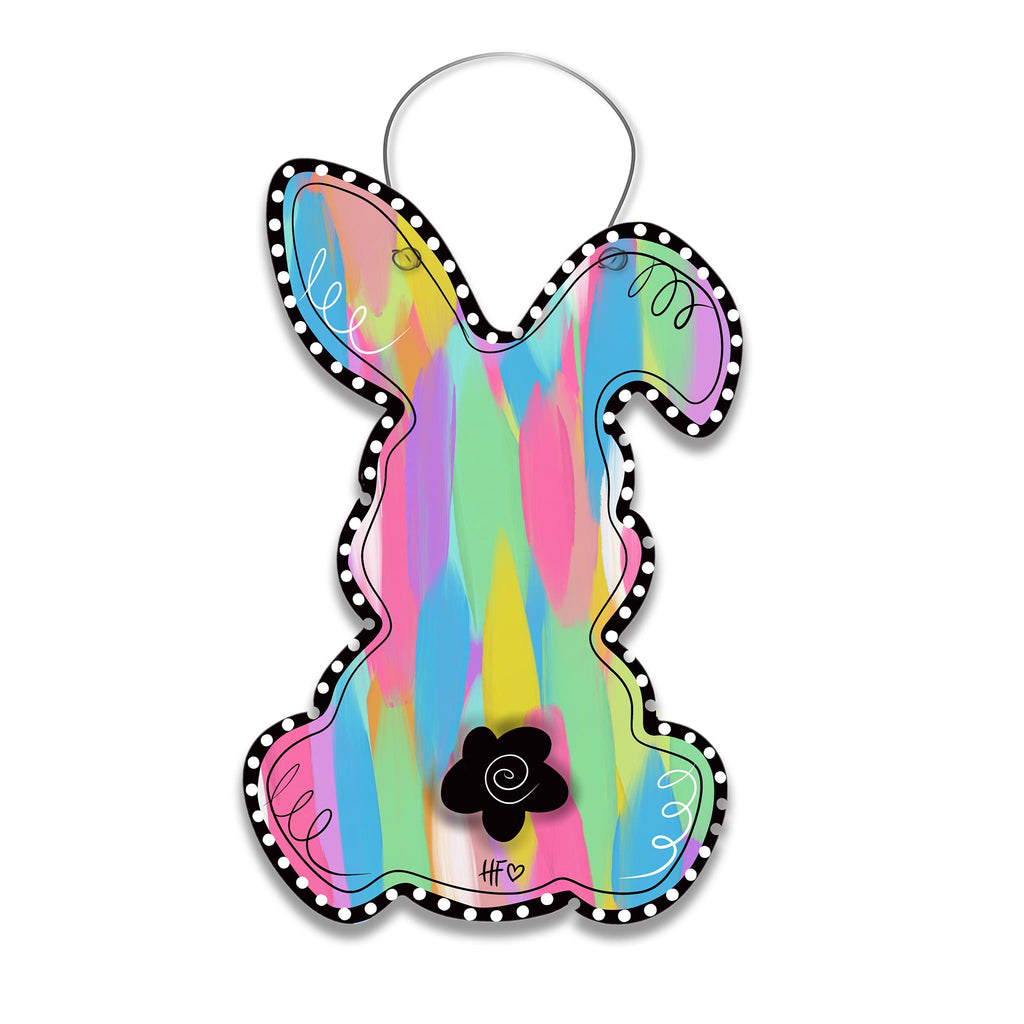 Brush Stroke Bunny Door Hanger
