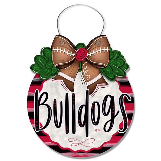 Bulldog Stripes Door Hanger