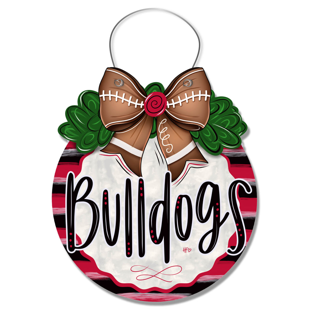 Bulldog Stripes Door Hanger