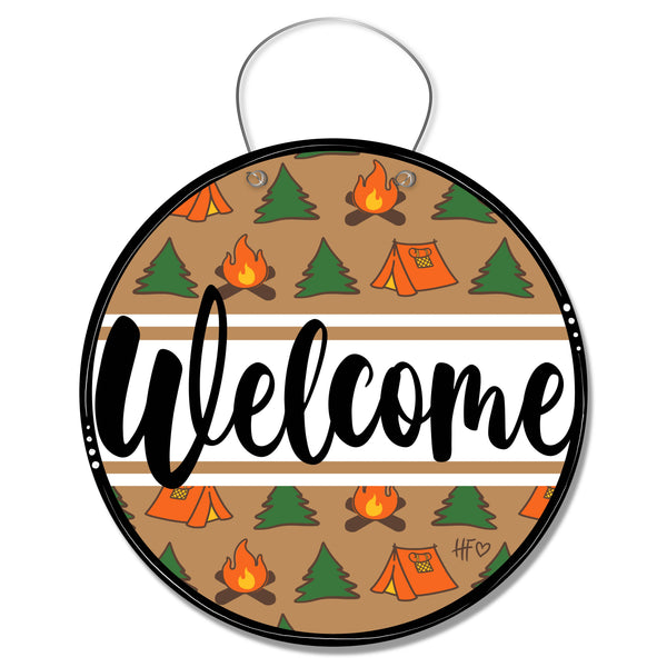Camping Welcome Board Door Hanger