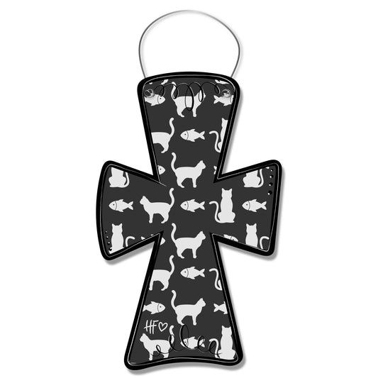 Cat Silhouette Cross Door Hanger
