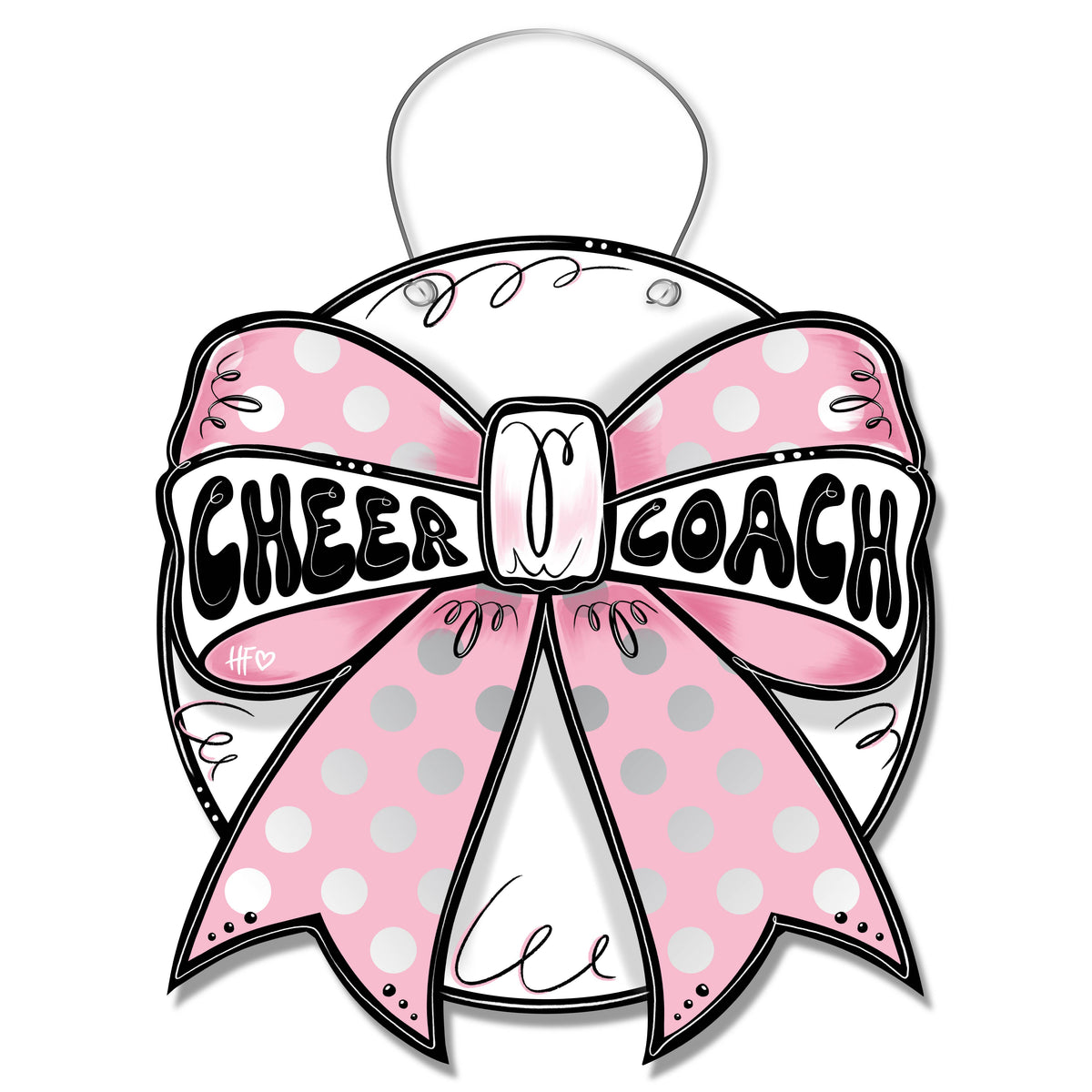 Cheer Coach Bow Door Hanger