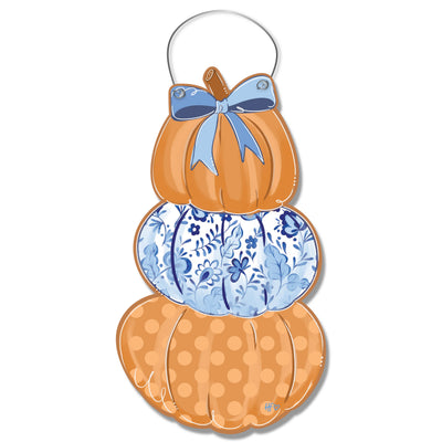Chinoiserie Pumpkin Stack Door Hanger