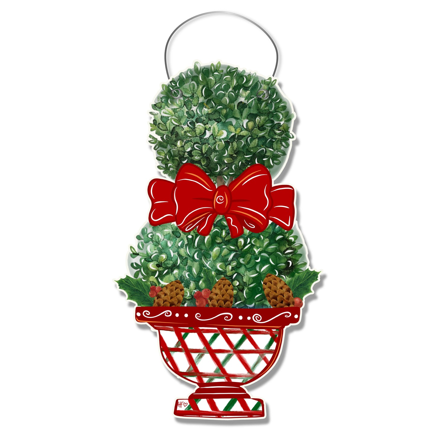 Christmas Topiary Door Hanger