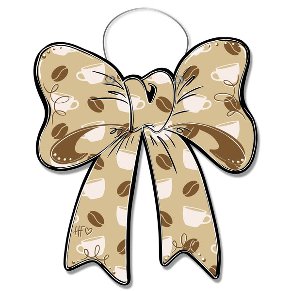 Coffee Bow Door Hanger