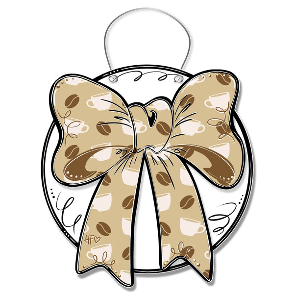 Coffee Bow Door Hanger