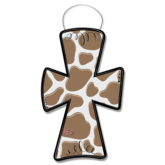 Cow Print Cross Door Hanger