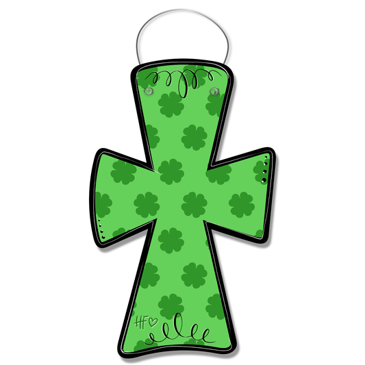 St. Patrick's Day Cross Door Hanger