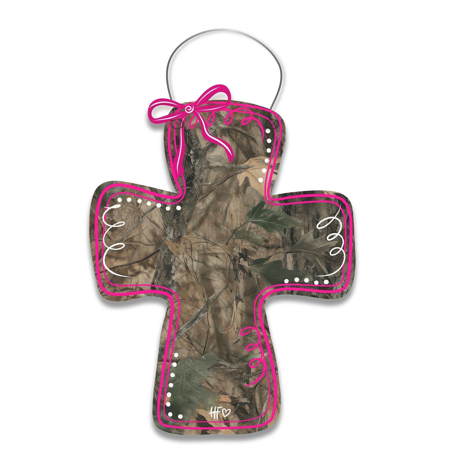 Camo Cross Pink Door Hanger