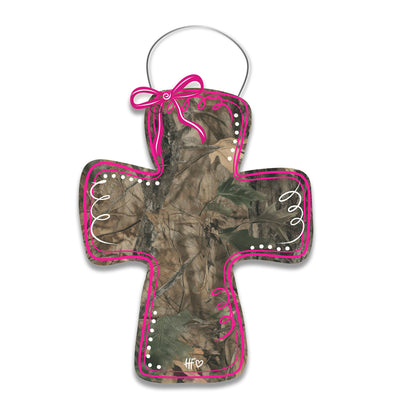 Camo Cross Pink Door Hanger
