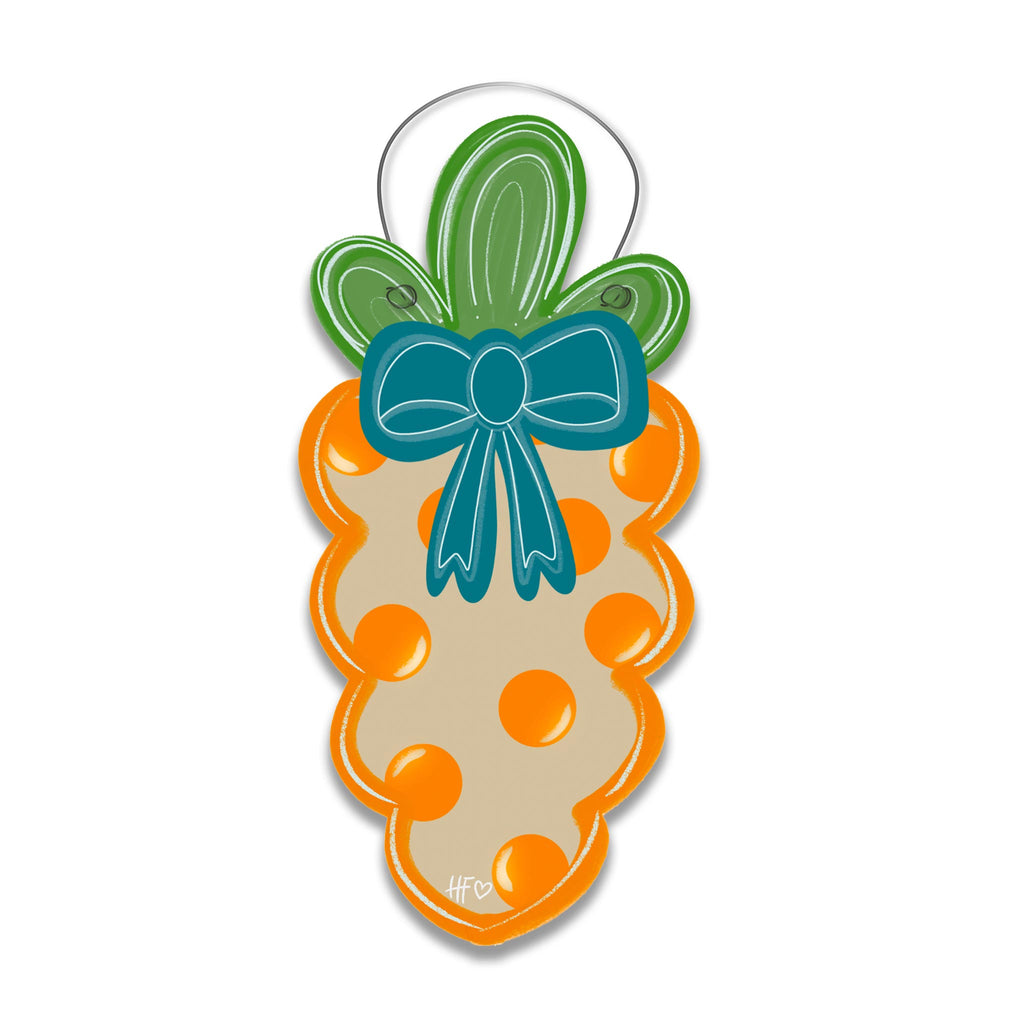 Carrots with Bow Easter Door Hanger