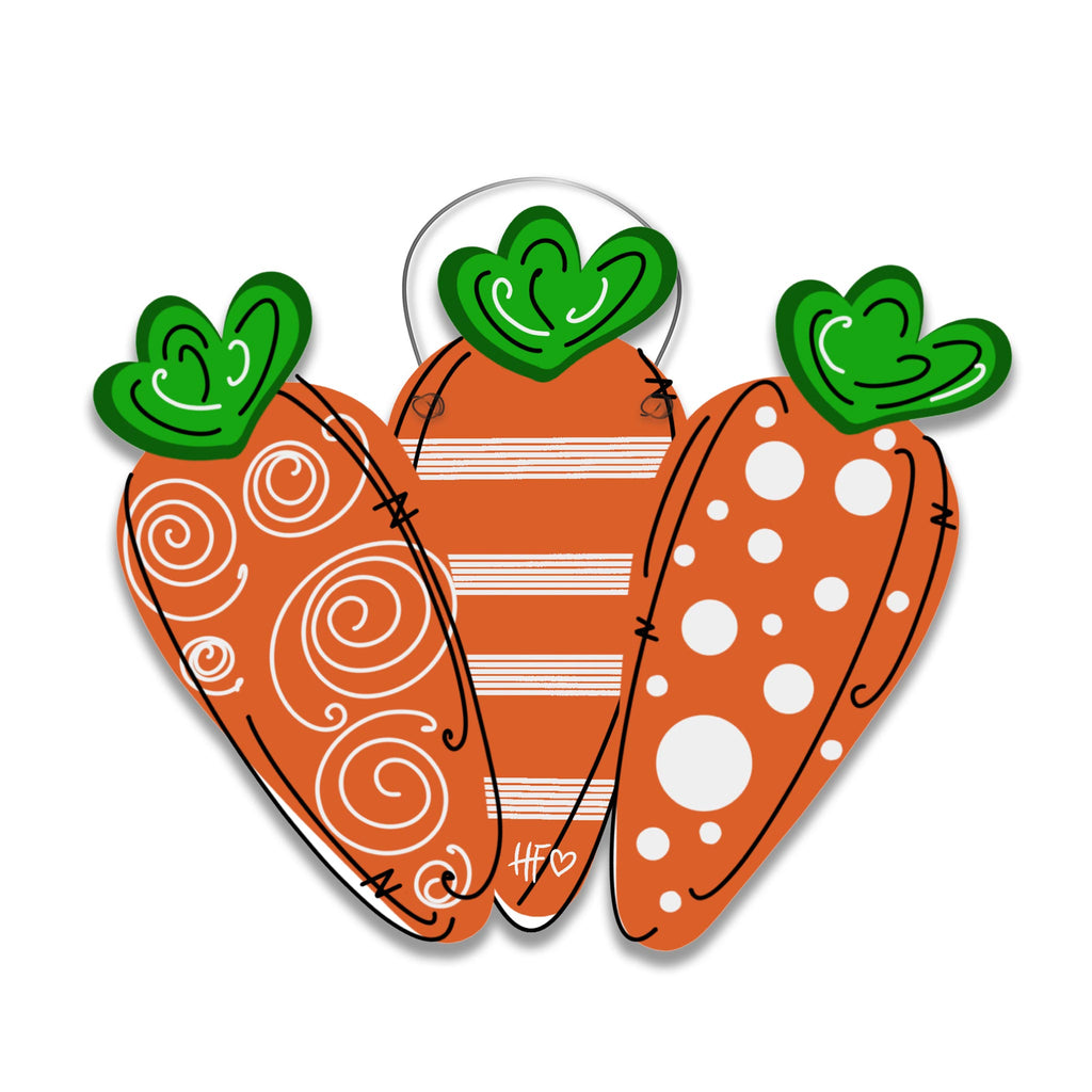 Three Carrots Cute Door Hanger