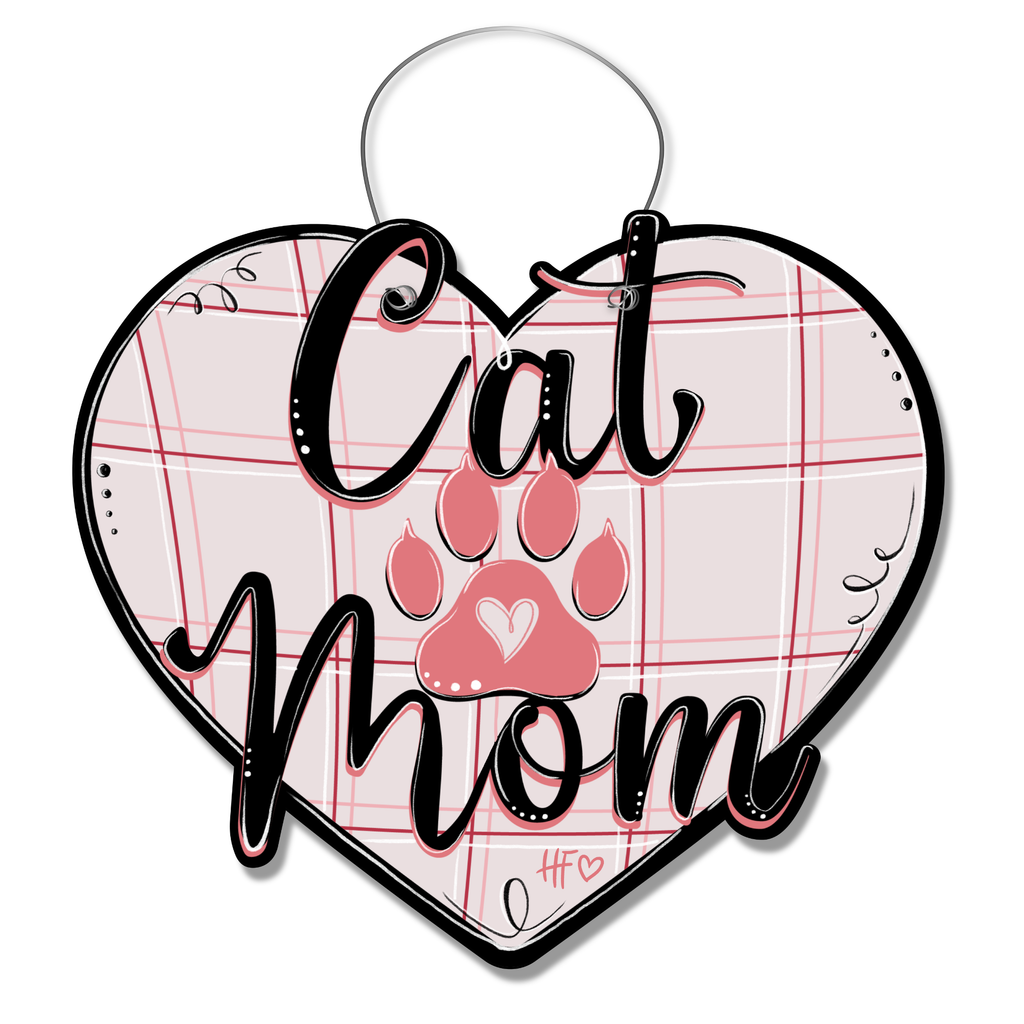 Cat Mom Door Hanger