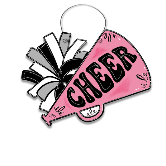 Cheer Megaphone Cheerleading Door Hanger
