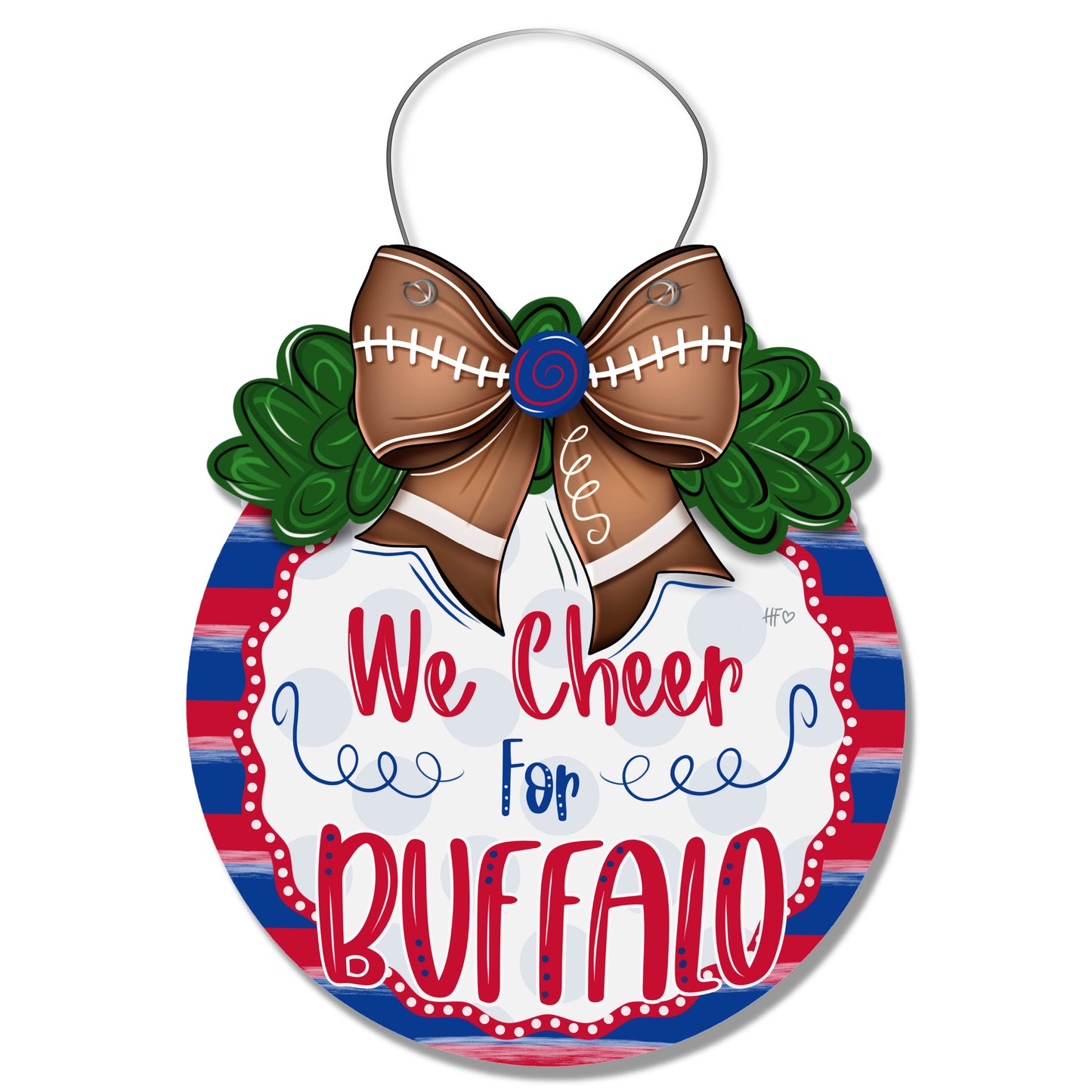 Cheer for Buffalo Door Hanger