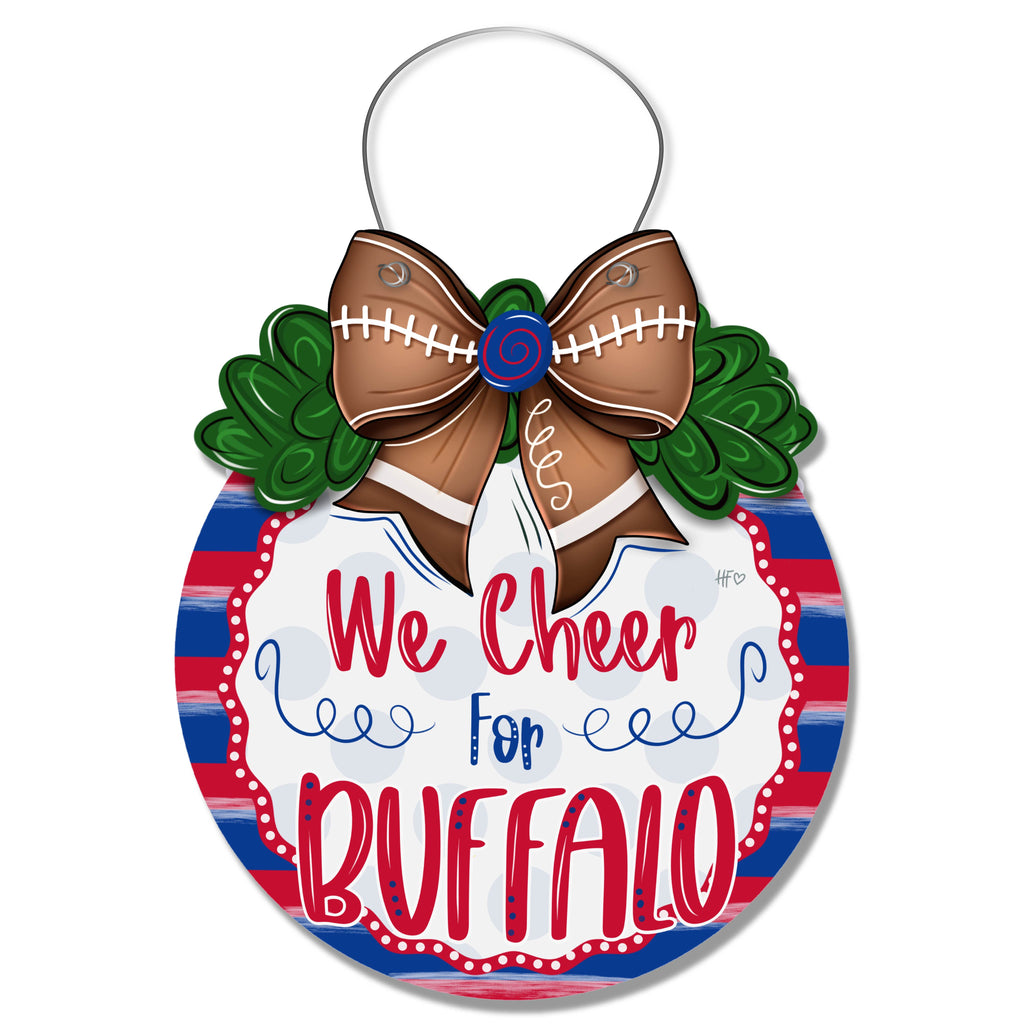 Cheer for Buffalo Door Hanger