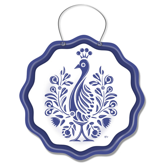 Chinoiserie Peacock Door Hanger