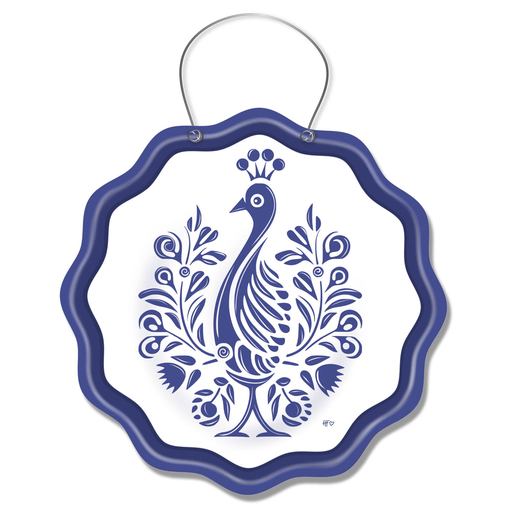 Chinoiserie Peacock Door Hanger