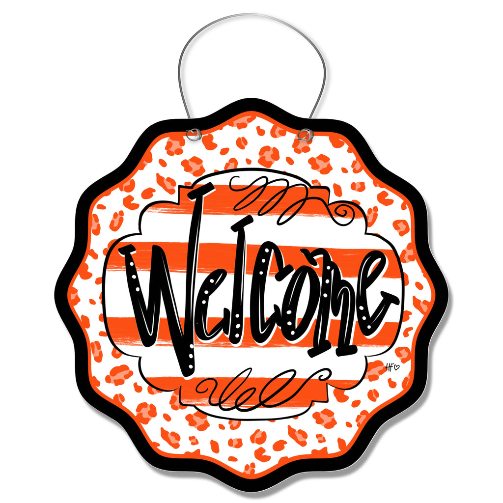 Cincinnati Leopard Welcome Door Hanger