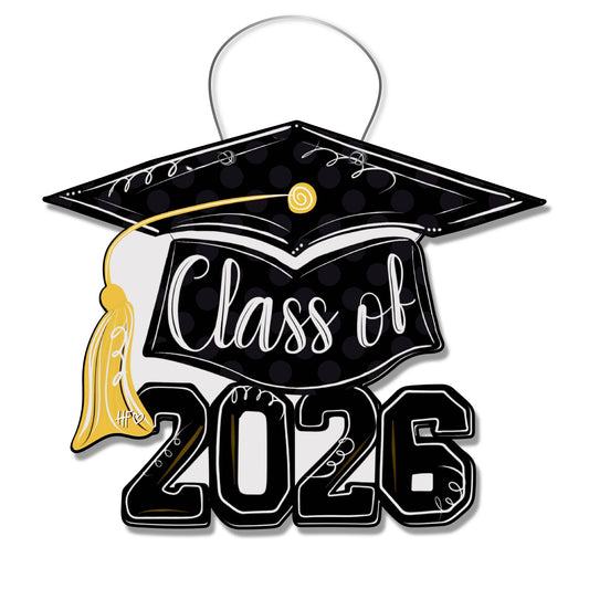Class of 2026 Black Door Hanger